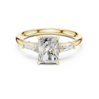 1.90 CT Radiant cute delicate 14K White Gold Engagement Ring