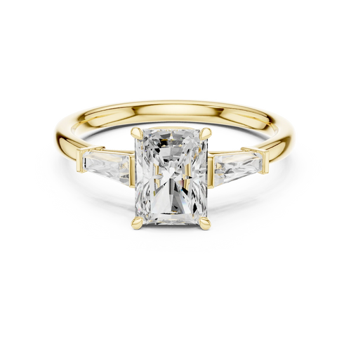 1.90 CT Radiant cute delicate 14K White Gold Engagement Ring