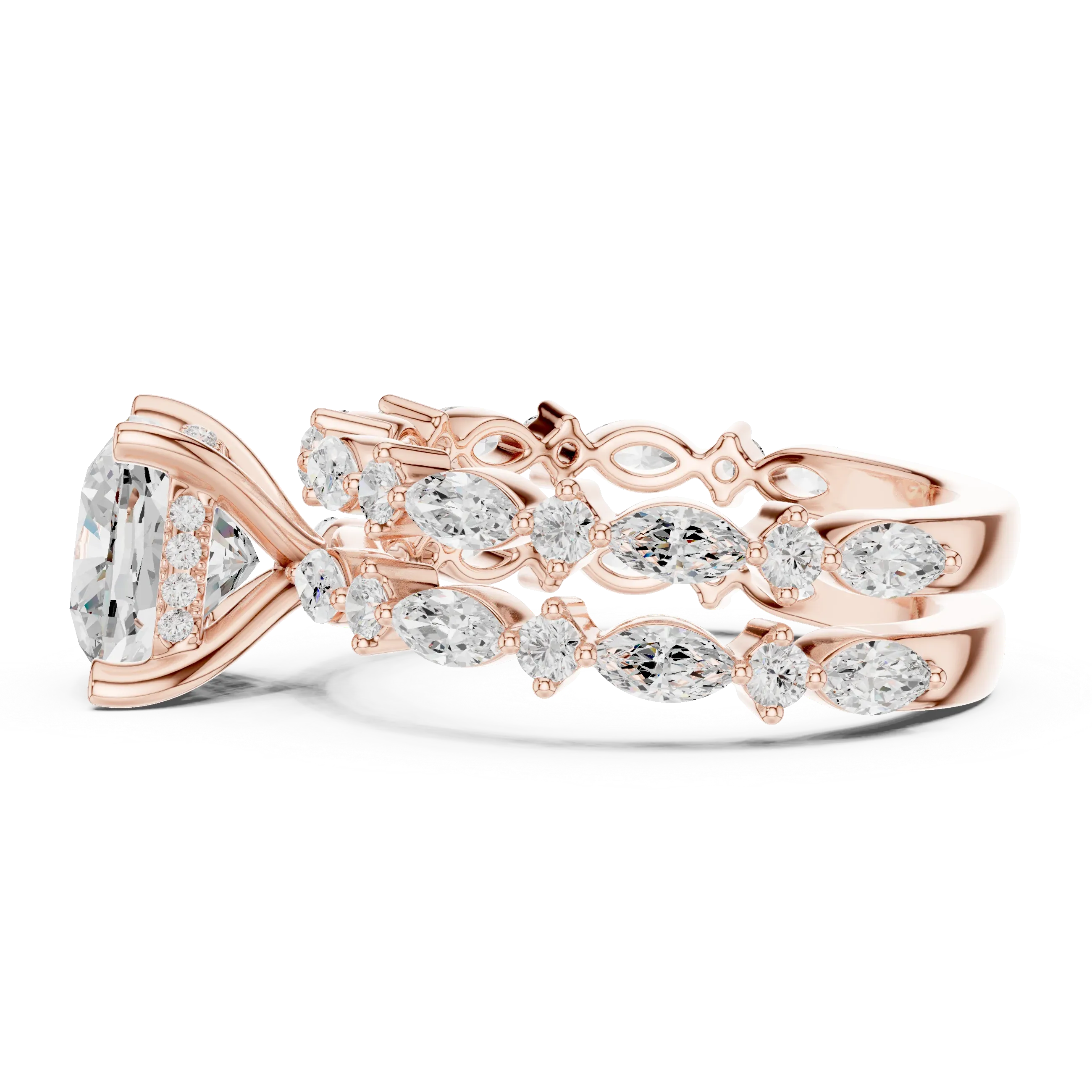 4.97 CT VVS D Color Cushion Cut Diamond Wedding Ring