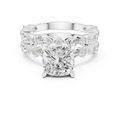 4.97 CT VVS D Color Cushion Cut Diamond Wedding Ring