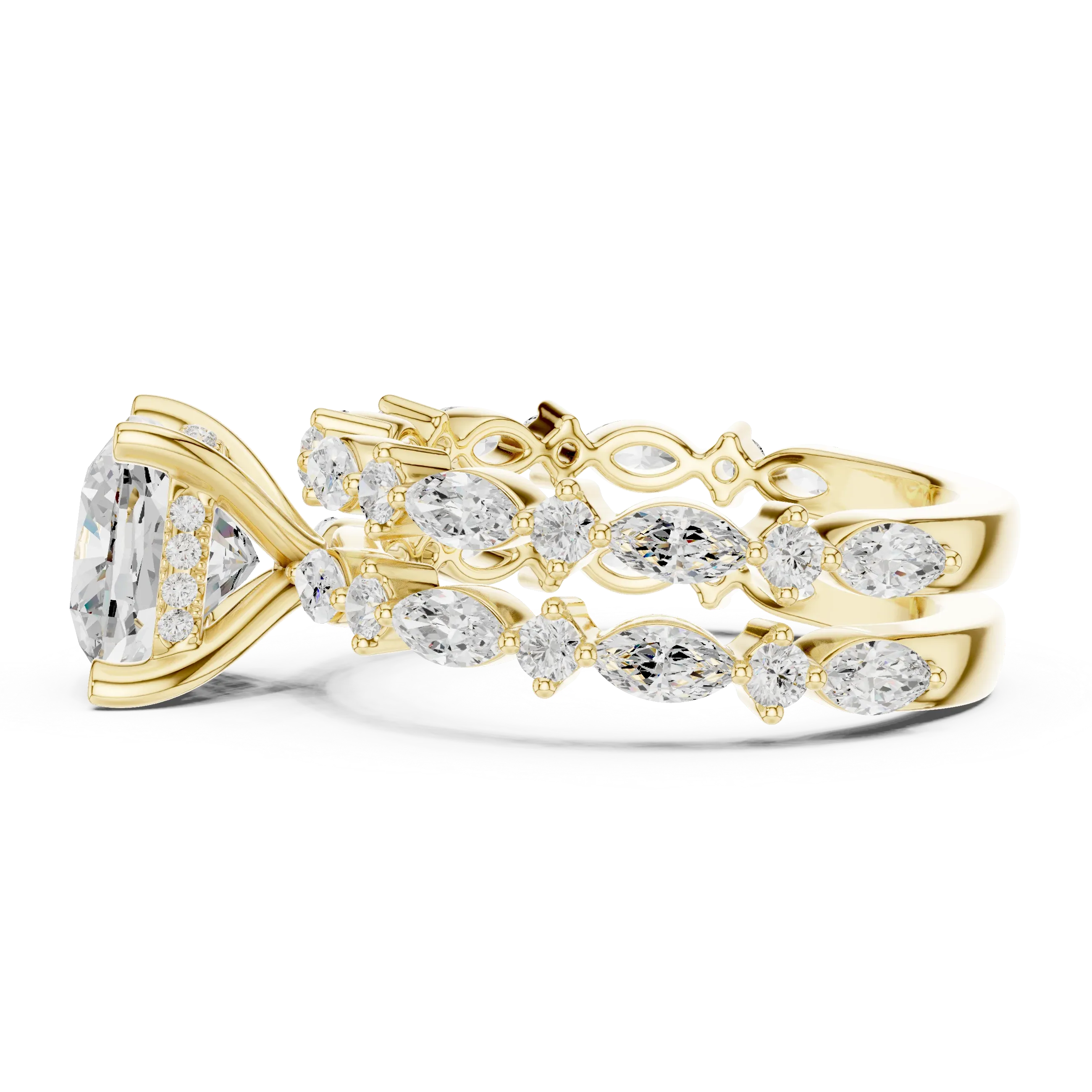 4.97 CT VVS D Color Cushion Cut Diamond Wedding Ring