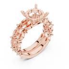 4.97 CT VVS D Color Round Cut Diamond Wedding Ring