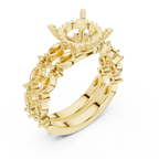 4.97 CT VVS D Color Round Cut Diamond Wedding Ring