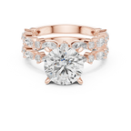 4.97 CT VVS D Color Round Cut Diamond Wedding Ring