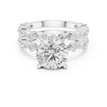4.97 CT VVS D Color Round Cut Diamond Wedding Ring
