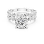 4.97 CT VVS D Color Round Cut Diamond Wedding Ring