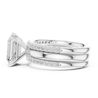 3.50 CT Emerald Cut Diamond Trio - Engagement Ring