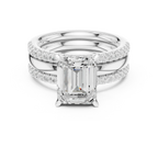3.50 CT Emerald Cut Diamond Trio - Engagement Ring