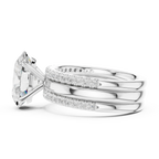 3.50 CT Oval Cut Diamond Trio - Engagement Ring