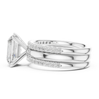 3.50 CT Radiant Cut Diamond Trio - Engagement Ring