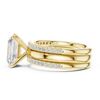 3.50 CT Radiant Cut Diamond Trio - Engagement Ring