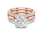 3.50 CT Round Cut Diamond Trio - Engagement Ring