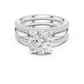 3.50 CT Round Cut Diamond Trio - Engagement Ring