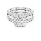 3.50 CT Round Cut Diamond Trio - Engagement Ring