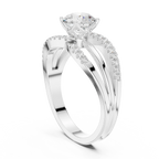 14K Rose Gold Round lab Grown Diamond Engagement Ring