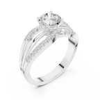 14K Rose Gold Round lab Grown Diamond Engagement Ring