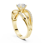 14K Rose Gold Round lab Grown Diamond Engagement Ring
