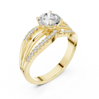 14K Rose Gold Round lab Grown Diamond Engagement Ring