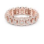 14K White Gold Moissanite Diamond Cluster Eternity Ring