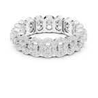 14K White Gold Moissanite Diamond Cluster Eternity Ring