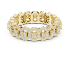 14K White Gold Moissanite Diamond Cluster Eternity Ring