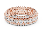 Triple Row Diamond Eternity Band in White Gold Lab Grown Diamond