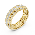 Triple Row Diamond Eternity Band in White Gold Lab Grown Diamond