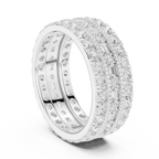 Iced Out Moissanite Diamond Eternity Ring 14K Rose Gold
