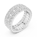 Iced Out Moissanite Diamond Eternity Ring 14K Rose Gold