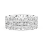Iced Out Moissanite Diamond Eternity Ring 14K Rose Gold
