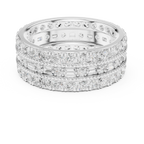 Iced Out Moissanite Diamond Eternity Ring 14K Rose Gold