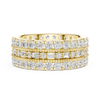 Iced Out Moissanite Diamond Eternity Ring 14K Rose Gold