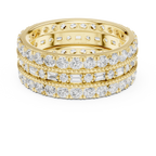 Iced Out Moissanite Diamond Eternity Ring 14K Rose Gold