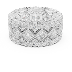 Gold Princess & Round Cut Hip Hop Statement Ring Lab Grown Diamond