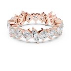 14K White Gold Multi-Shape Diamond Eternity Ring Moissanite Diamond