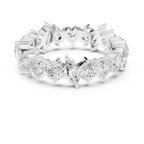 14K White Gold Multi-Shape Diamond Eternity Ring Moissanite Diamond