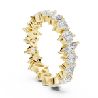 14K White Gold Multi-Shape Diamond Eternity Ring Moissanite Diamond