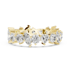 14K White Gold Multi-Shape Diamond Eternity Ring Moissanite Diamond