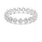 14K Rose Gold Round Moissanite Diamond U-Prong Eternity Ring