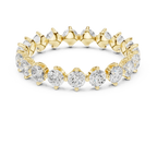 14K Rose Gold Round Moissanite Diamond U-Prong Eternity Ring