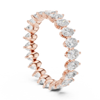 14K White Gold Oval Shape Lab Grown Diamond Eternity Ring