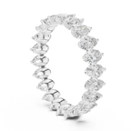 14K White Gold Oval Shape Lab Grown Diamond Eternity Ring