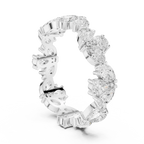 14K White Gold Pear Shape Diamond Cluster Eternity Ring