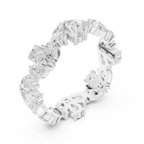 14K White Gold Pear Shape Diamond Cluster Eternity Ring