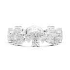 14K White Gold Pear Shape Diamond Cluster Eternity Ring