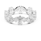 14K White Gold Pear Shape Diamond Cluster Eternity Ring