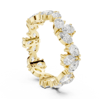 14K White Gold Pear Shape Diamond Cluster Eternity Ring