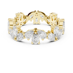 14K White Gold Pear Shape Diamond Cluster Eternity Ring