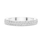 14K Rose Gold Double Row Diamond Pavé Eternity Ring