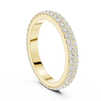 14K Rose Gold Double Row Diamond Pavé Eternity Ring